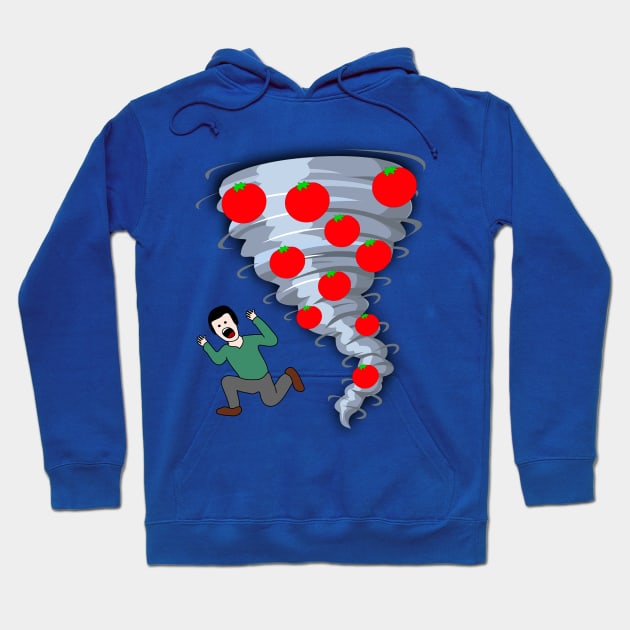 Panic at the Tomato Tornado Hoodie by MisterBigfoot